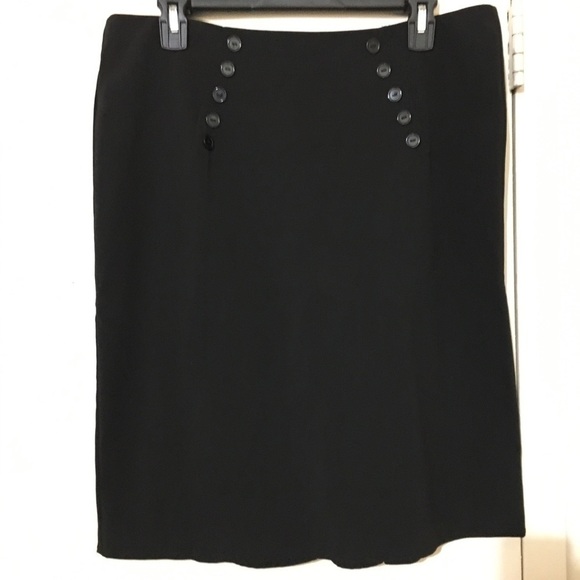 3/$28❤️❤️Black skirt buttons in the front Pleats - Picture 2 of 8